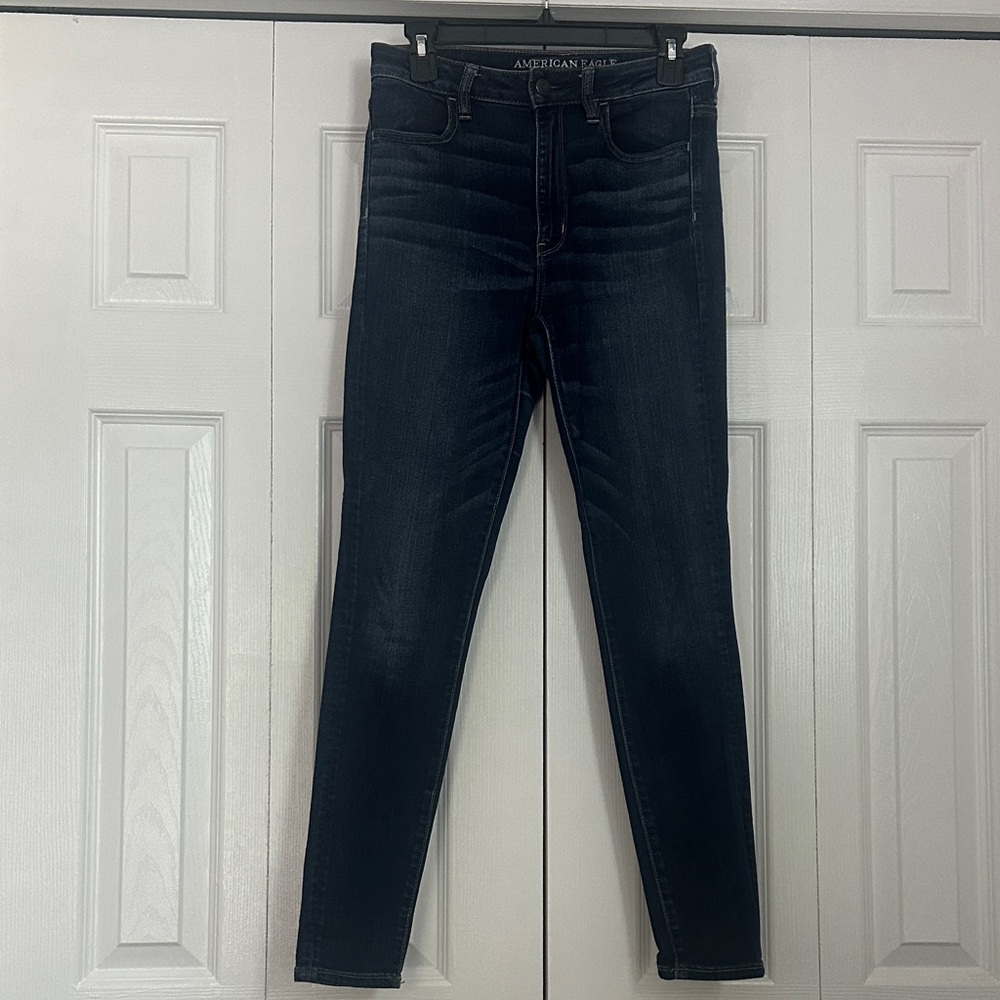 American Eagle Outfitters Women's Dark Blue Skinny Jeans